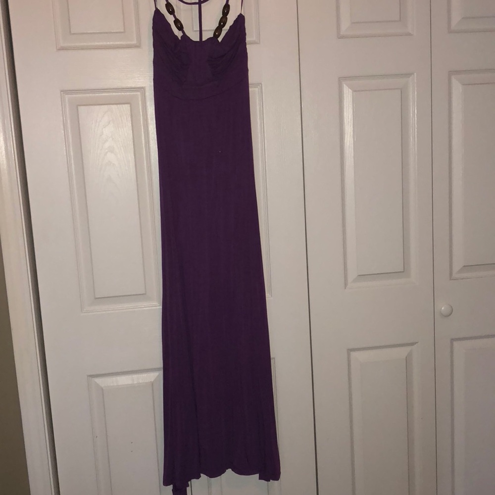 Arden B. purple maxi dress.